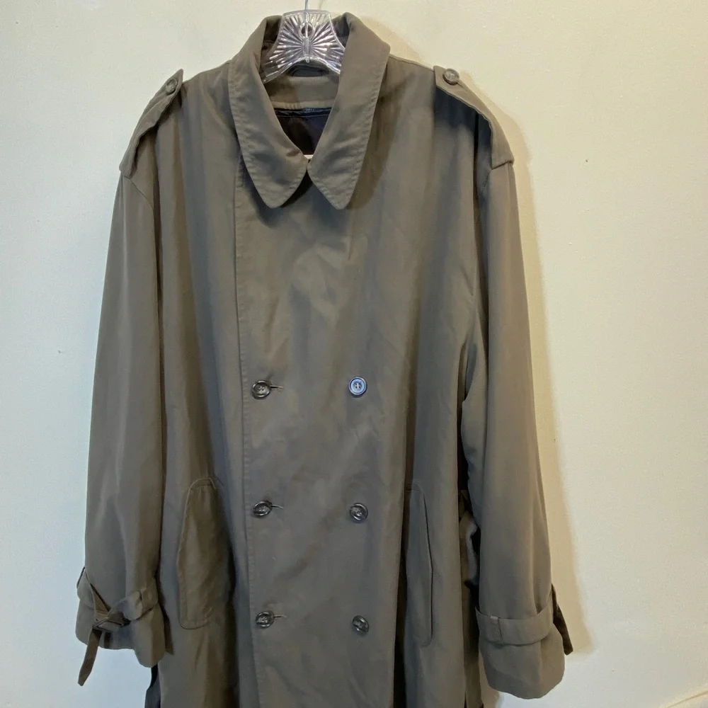 Vintage BILL BLASS Men’s Trench Coat With Hood Size XXL - Picture 5 of 16
